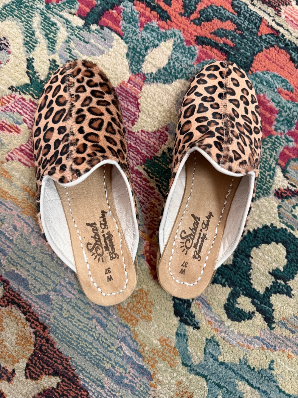 Leopard Sabah Baba Slip-On Mule Slides 🐆